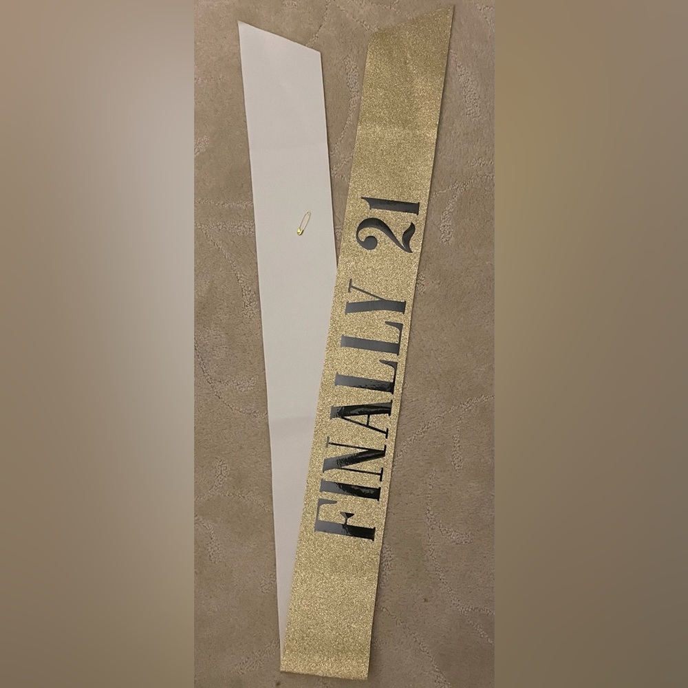 Finally 21 Gold Sash